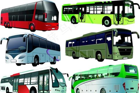 卡通公交车图片