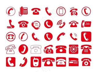 矢量电话标识图片