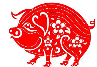 矢量卡通猪图片