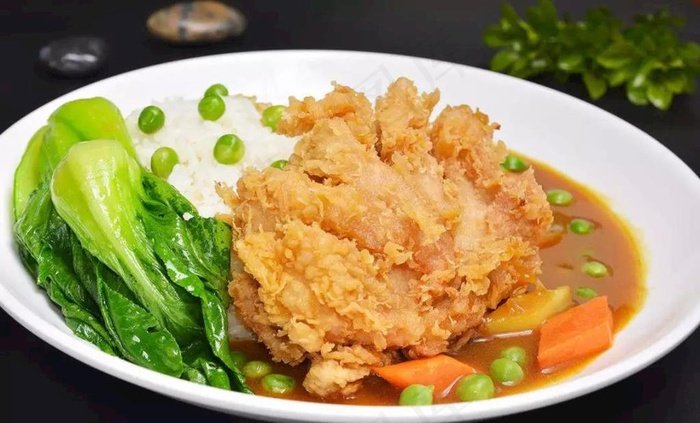 鸡排饭图片