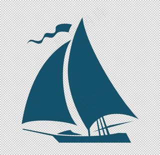 帆船卡通合成背景素材图片