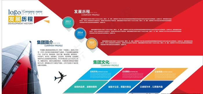 企业简介图片cdr矢量模版下载