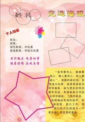 大队委竞选图片