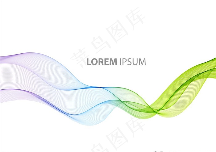 彩色曲线图片ai矢量模版下载