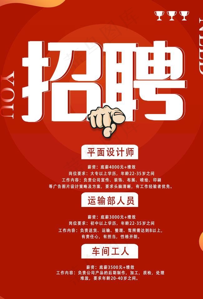 招聘图片psd模版下载