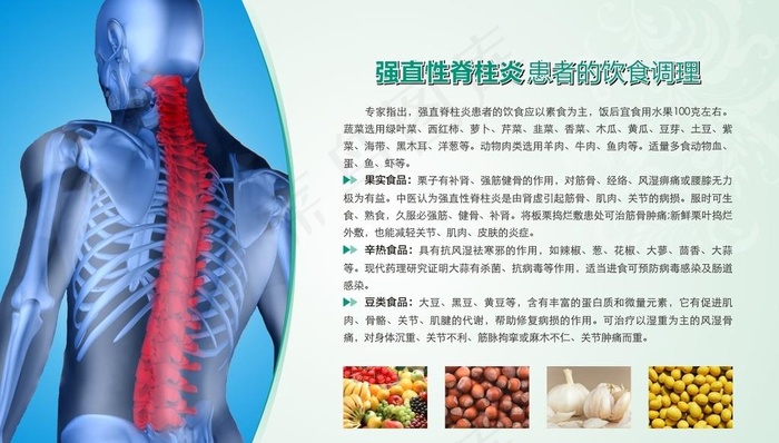强直性脊柱炎患者的饮食调理图片cdr矢量模版下载