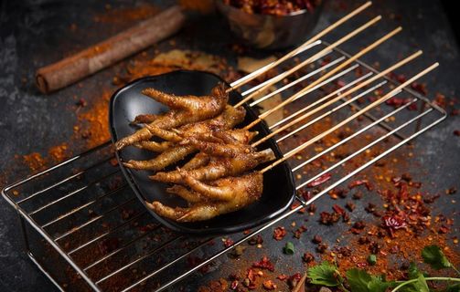烤鸡爪图片