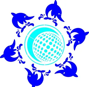 海豚戏水图片
