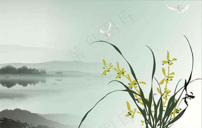 兰花图片cdr矢量模版下载