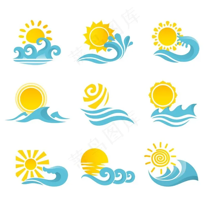 太阳图片ai矢量模版下载