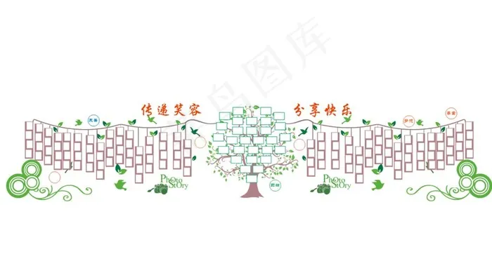 照片墙 学校文化图片cdr矢量模版下载