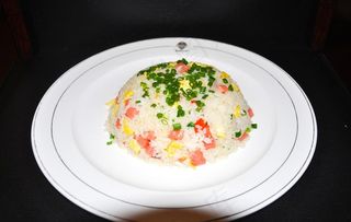 火腿炒饭图片