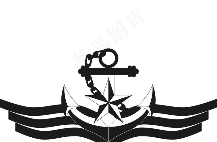 海军胸标图片ai矢量模版下载