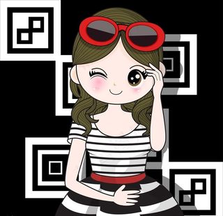 卡通时尚女孩图片