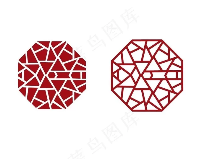 中式花窗图片ai矢量模版下载