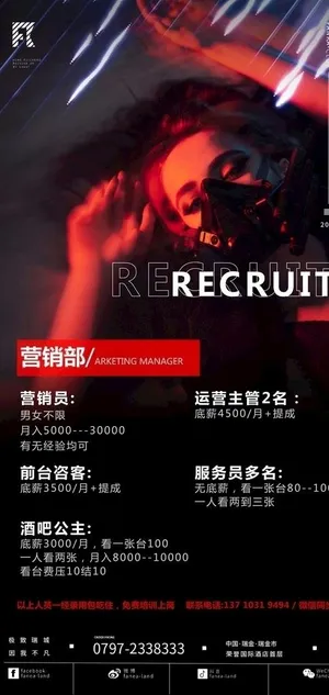酒吧招聘图片
