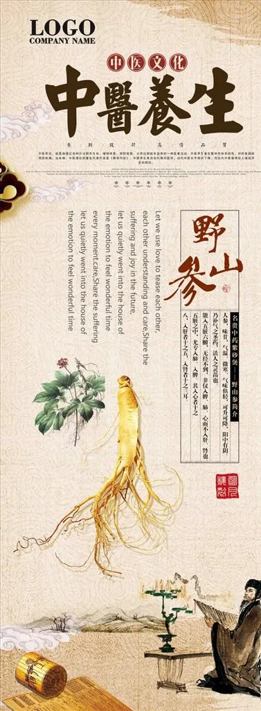 中医展架图片psd模版下载