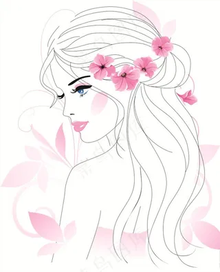 矢量图卡通美女图片