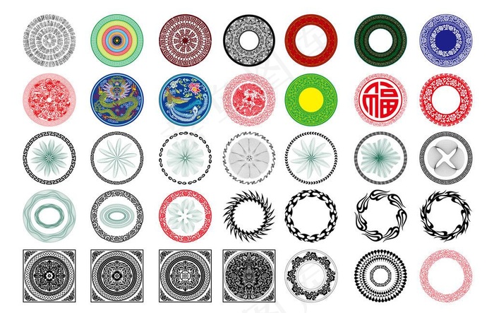 圆环图片ai矢量模版下载