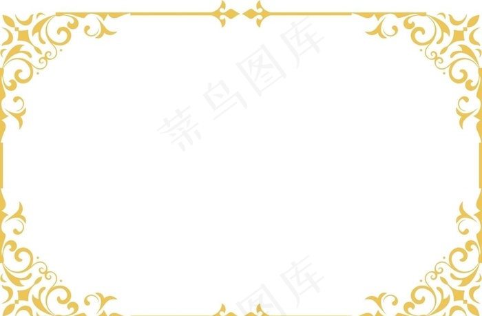 金色复古边框图片cdr矢量模版下载