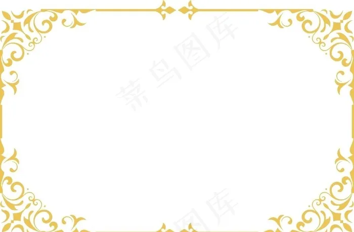 金色复古边框图片cdr矢量模版下载