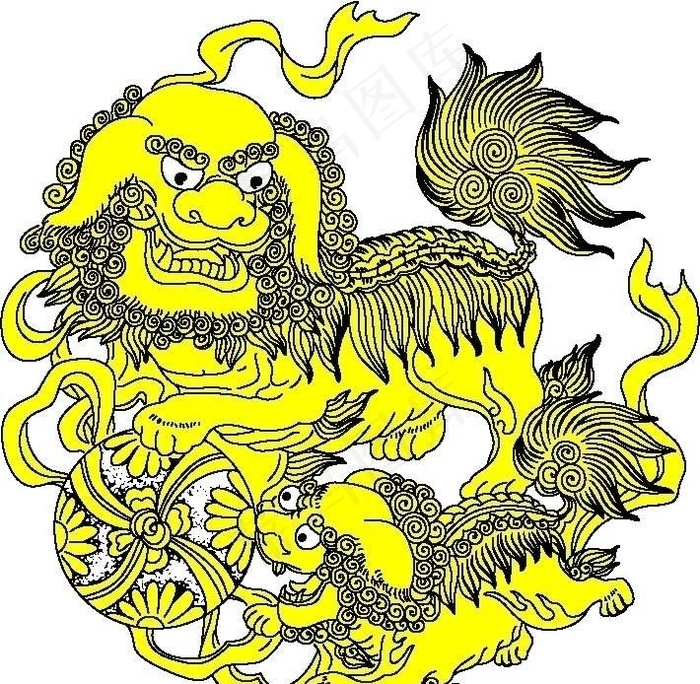 狮子图片ai矢量模版下载