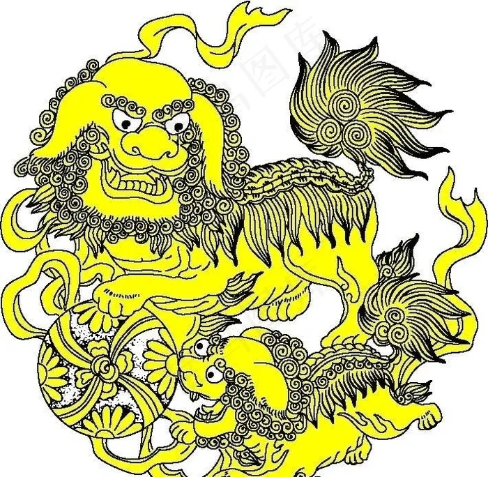 狮子图片ai矢量模版下载