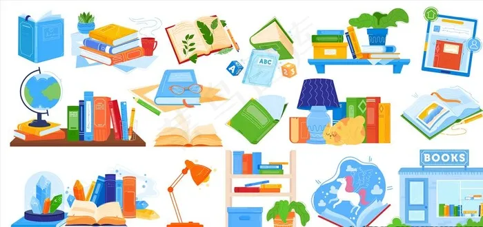 图书图片ai矢量模版下载