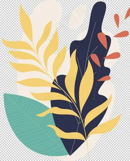 手绘叶子图片