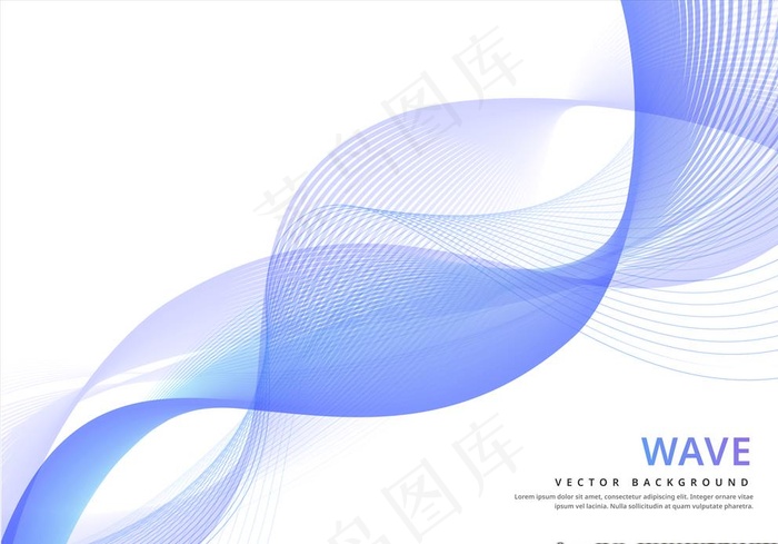 波浪线背景图片ai矢量模版下载