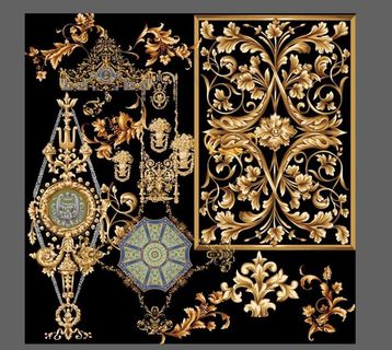 立体欧式浮雕花纹图片