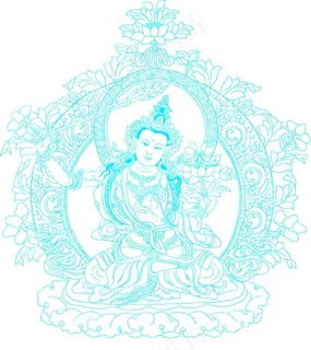 文殊菩萨矢量图图片 文殊菩萨矢量图图片