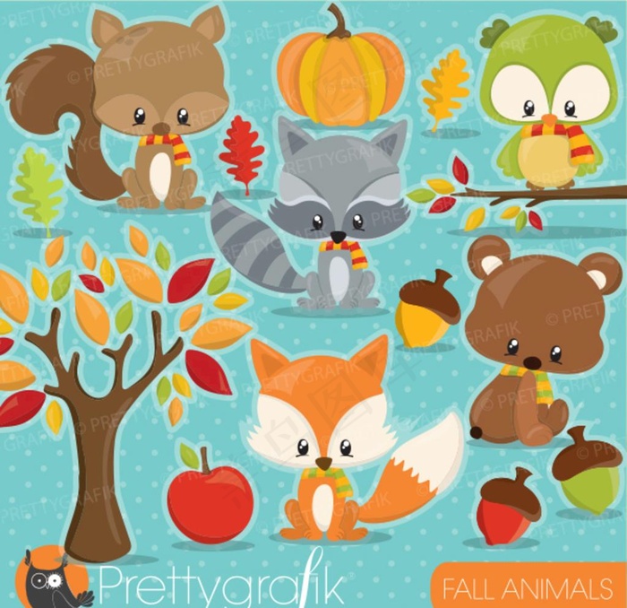 狐狸树卡通图案图片