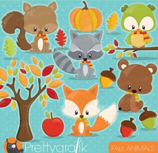 狐狸树卡通图案图片