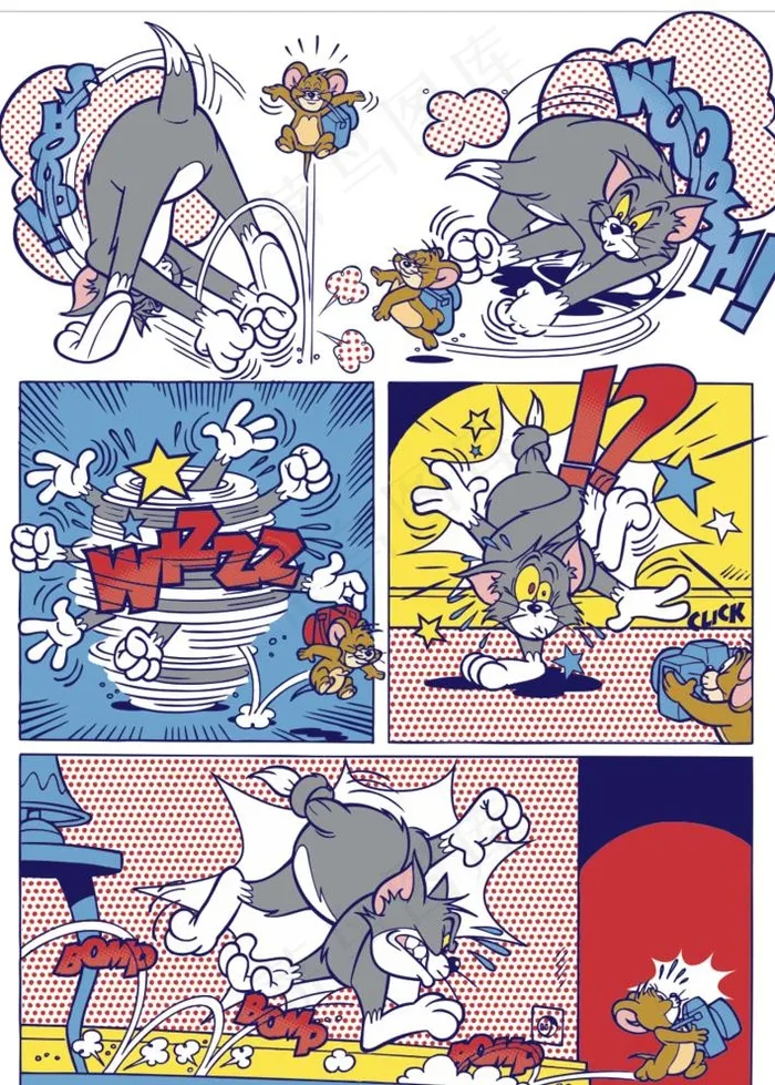 猫和老鼠图片ai矢量模版下载