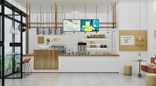 喜茶风奶茶店图片