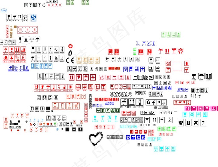 外包装箱侧面箱体标志qs标志图片