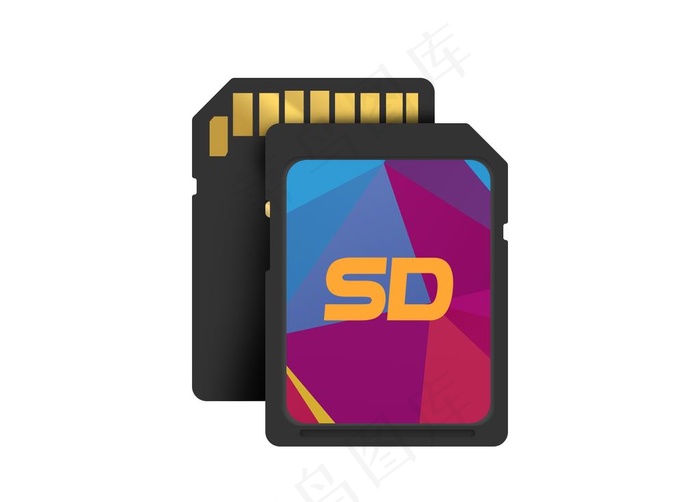 SD存储卡图标图片psd模版下载