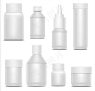 多款白色瓶子包装设计矢量素材图片