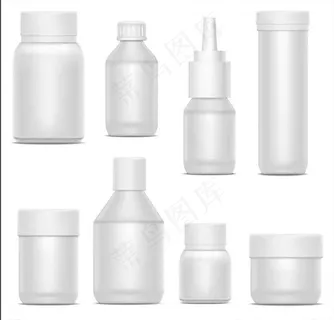 多款白色瓶子包装设计矢量素材图片 多款白色瓶子包装设计矢量素材图片