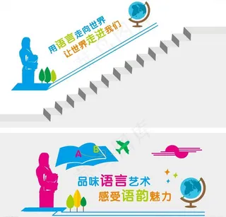 语言文化墙图片