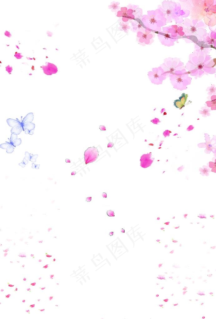 樱花 桃花 元素图片(1654X2339(DPI:200))psd模版下载