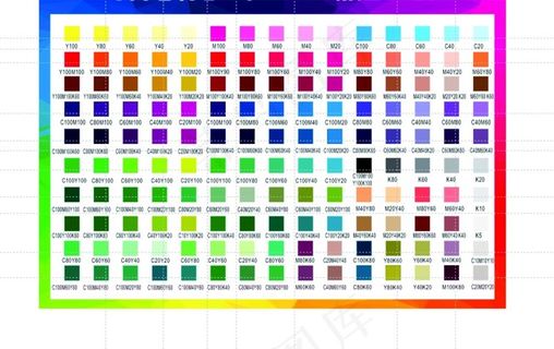 cmyk 色卡 参考图片