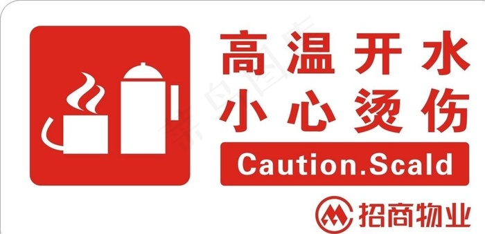 小心烫伤图片cdr矢量模版下载