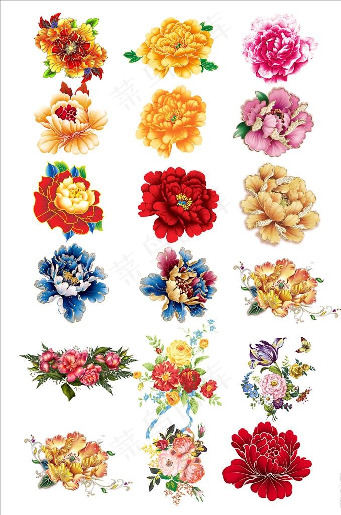 牡丹花图片(3474X5000(DPI:300))psd模版下载