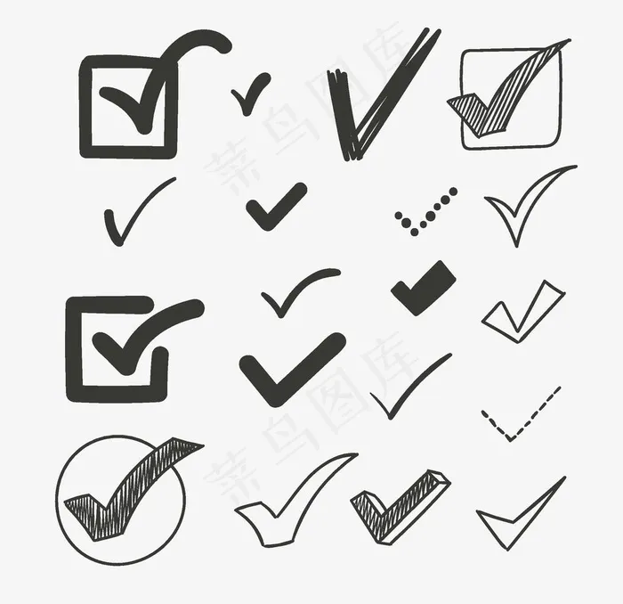 创意手绘素材元素图片ai矢量模版下载