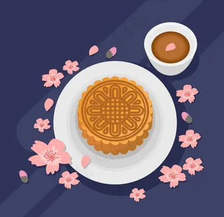 中秋节插画图片