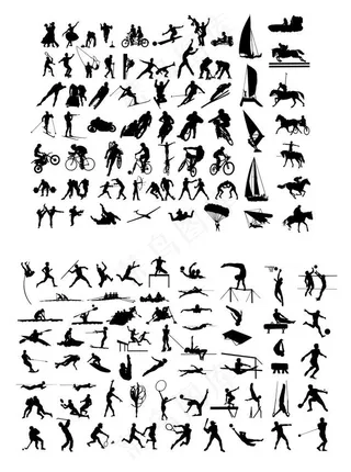 体育运动剪影图片