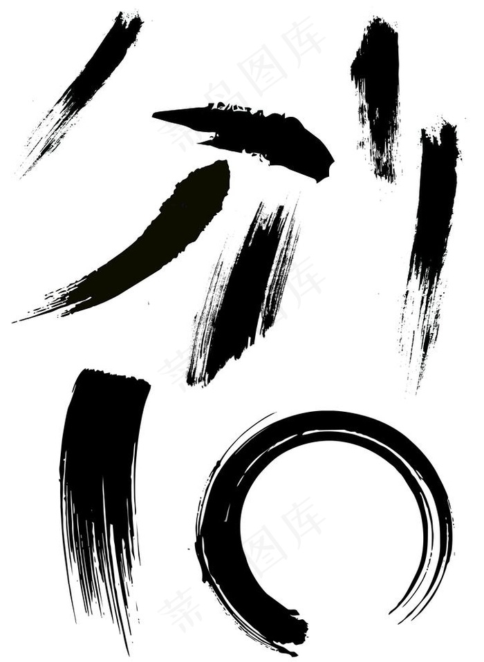 毛笔笔触图片