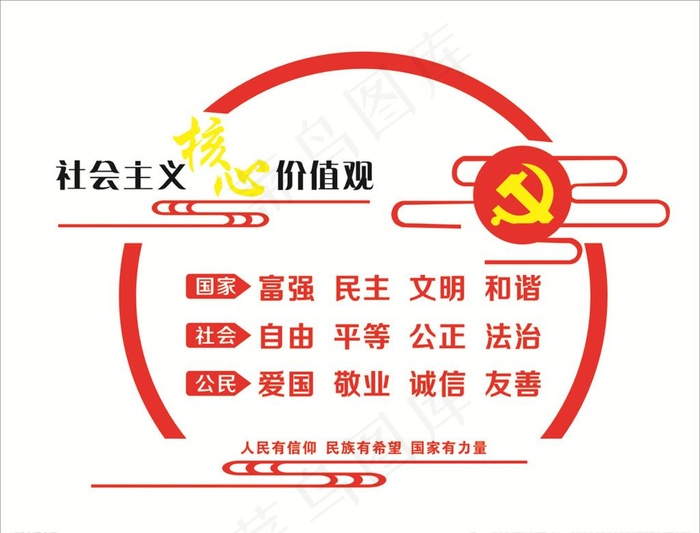 *核心价值观图片cdr矢量模版下载